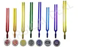 8 Color Chakra Tuning Fork with mallet + sign with Free Shiping