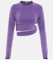 [Jacquemus] Jacquemus Le T-shirt Espelho cutout crop top UK 14 purple