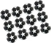 CLISPEED 12pcs Mini Tabletop Soccer Balls Replacement Table Soccer Accessory for Games Fun White and Black Design for Home