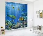 Fat Ball Like Sea Fish 3D Curtain Blockout Photo Printing Curtains Drape Fabric