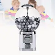 Vending Machine with Metal Stand Capsule Vending Machines,Commercial Coin Gumball Machine,Candy Dispenser Vending Machine for Business or Home,Grey