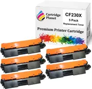 5 Pack Compatible Toner Cartridge Replacement for HP CF230X 30X (3,500 Pages) for HP Laserjet Pro M203 M203d M203dn M203dw MFP M227 MFP M227d MFP M227fdn MFP M227fdw MFP M227sdn