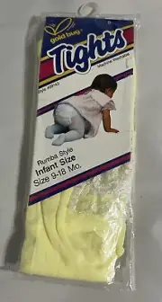 Vintage Infant Tights Gold bug 1985 Yellow Rumba Style Size 9-18 Months