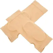 Mipcase 1Pair Wrist Compression Sleeve for Sports Fitness Light Yellow Thumb Support Gloves for Carpal Tunnel Therapy Ambidextrous Design for Running and Gym Workouts