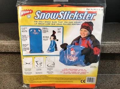 Wham-o Snow Slickster Sled SnowSlickster Fast Wearable Orange PVC SLED