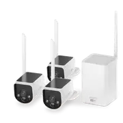 MaxRanger4K™ Solar 3 Camera Security System with Longest Range Wireless with Gutter Mounts | SWNVK-MR4KSD3GM