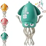 Electric Dancing Octopus Toy, Electric Auto-Avoid Octopus, Electric Crawling Dancing Octopus Baby Toy with Led Lights & Music, Smart Auto-Wiggling, USB Rechargeable, Interactive Fun (Green)