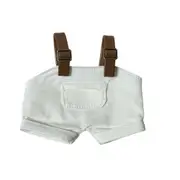 White Overalls For 17cm Labubu Doll Wearing Replacement Outfit Clothes