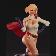 1/4 49cm Power Girl 3D print figure Model Kit Unpainted Unassembled GK