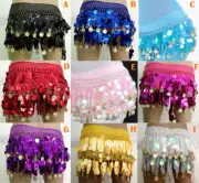 Women Belly Dance Halloween Costume Hip Scarf Wrap Sequins Bling Skirt Belt