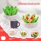 Silicone Coasters and Trivets for Hot Dishes Fun Succulent Silicone Mat GX