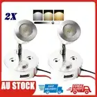 2x 12V LED Flexible Bed/Book Reading Light Caravan Lights with USB Charging Port