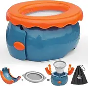 BlueSnail Travel Potty for Toddlers, Portable Car Potty with Storage Bag (Dark Blue)