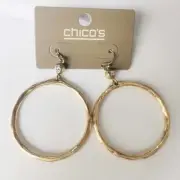 New Chicos Big Loop Drop Earrings Gift Vintage Women Party Holiday Show Jewelry
