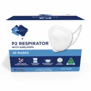 Australian Made 4-Layer P2 Face Mask with Earloops - Pack of 25