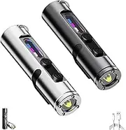 Tac lite Mini - The Ultimate Everyday Micro Tool, Rechargeable LED Magnetic Super Bright Tactical Flashlight with Hat Clip, 3 BrightnessGifts for Men, Waterproof, (Mix)
