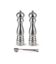 Peugeot Paris u'Select 6 Setting Manual Stainless Steel Salt & Pepper Mill Se...