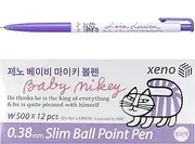 Xeno 0.38mm Slim Ballpoint Pen Shinzi Monpeluche to Baby Mikey Lisa 12 Pack (Violet 12 Pack)