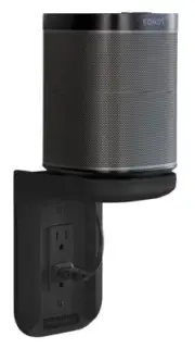 SANUS WSOS1-B1 Outlet Shelf Speaker Holder Stand for Sonos ONE & PLAY:1 - Black