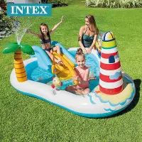 在飛比找Yahoo!奇摩拍賣優惠-水上設備 游泳 INTEX 57162 動物海底探險滑梯公園