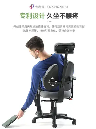 現貨 普格瑞斯08BH椅家用座椅護腰久坐靠背舒適辦公椅電腦椅子