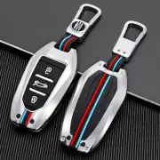 Key Fob Cover Case For Peugeot 308 508 5008 Citroen C3 Key Ring Chain Shell (for: Peugeot)