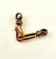 New heavy duty hook and eye clasp in Solid Copper 2 inch length 5.30 grams