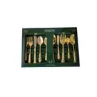 Hampton Silversmiths New in the Box 45Pc. 24kt Gold Plated Silverware HS Series