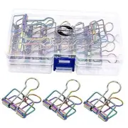 Binder Clips Paper Clamps 32mm Clips for Office School Supplies Multicolored