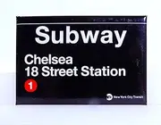 New York City Subway Chelsea Magnet 2" X 3" MTA Transit Made in USA