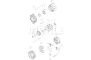 Mahle Alternator for Dynapac Ca3600D/Pd Ca4600Pd Ca5000D/Pd Ca6000D/Pd Ca6500D/Pd Pl1000 Liebherr A309 A311 A312 A316 R313 R317 Normet Charmec Spraymec 6050WP