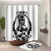 Funny and Cute Dalmatian Dog Shower Curtain