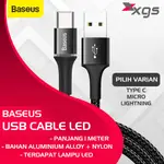 適用於 IPHONE 閃電的 BASEUS 快速充電電纜 TYPE-C MICRO USB 電纜