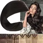 Thick Double Weft Deluxe Clip In Real Remy Human Hair Extensions Full Head 200g+