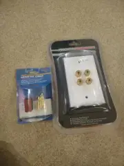 Nexxtech Ultimate Wall Plate For 2 Speakers, Wall Monster Cable Connectors Ab