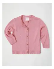 [Sprout] Fashion Knit Popcorn Cardigan in Blush