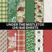 Stampin Up UNDER THE MISTLETOE Designer Series Paper - HALF PACK (24) 6x6 Sheets