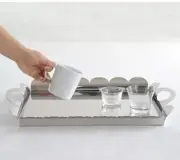 Alessi 260548 Recinto Stainless Steel Rectangular Tray Silver New Box