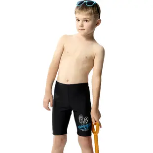 沙兒斯 兒童泳裝 海灘用夾腳拖印染七分男童泳褲