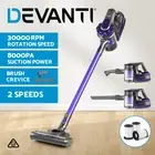 Devanti Stick Vacuum Cleaner Stick Cordless Vac HEPA Filter 150W Purple