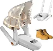 [ZbOLi] 150W Electric Shoes Dryer, Portable Foldable Quiet Boot Dryer with Intelligent Timer, 360° Surround Wind, Smart Sports Gear Dryer, Extendable Head, for Work Boots Gloves Hats Socks