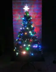 Christmas Tree w/ Bright Colorful Blinking Lights w/ Star Topper 3ft Tall - New