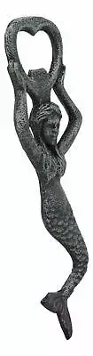 Rustic Vintage Verdigris Cast Iron Nautical Siren Mermaid Beer Bottle Opener