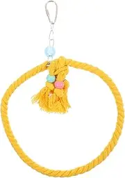 ERINGOGO Parrot Rope Swing for Bird Cage Durable Hanging Perch for Budgies Parrots Birds Fun Activity Circle for Exercise Play