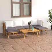 7 Piece Garden Lounge Set with Cushions Solid Wood Acacia, Garden Furniture Sets