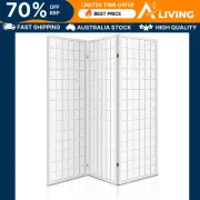 3 Panel Room Divider Screen 131x179cm White Portable Privacy Partition Hom 3P-WH