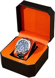 [Generic] Watch Storage Box Faux Leather Octagonal Watch Box for Home or Travel