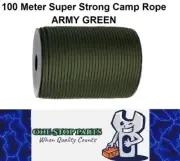 100m Army Green 550lb Military 9 core Paracord Rope 4mm Outdoor Camping Rope