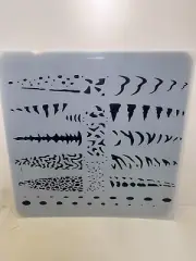 10 pack multi lure 2'' patterns mylar airbrush sheet 7.5 mil