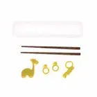 1 Pair/Box Baby Training Chopsticks Kids Wooden Learning Reusable Chopstic L WY3